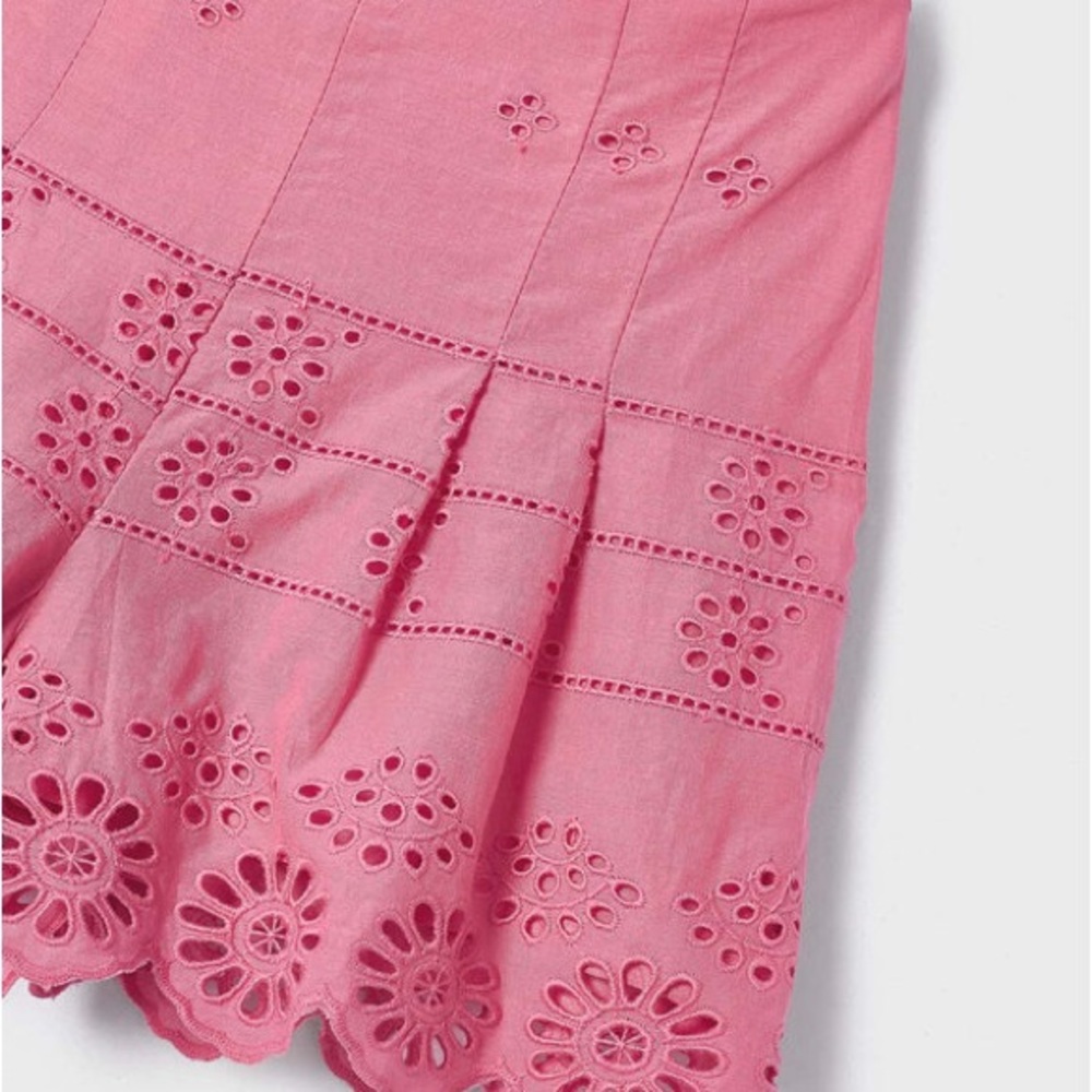 Size 6 Girls Mayoral Pink Lace Trim Kids Shorts